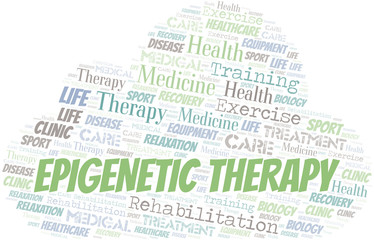 Epigenetic Therapy word cloud. Wordcloud made with text only.