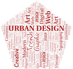 Urban Design word cloud. Wordcloud made with text only.