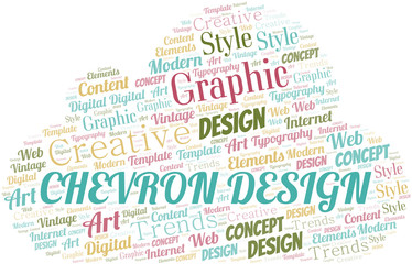 Fototapeta premium Chevron Design word cloud. Wordcloud made with text only.