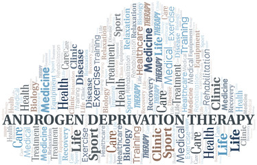 Androgen Deprivation Therapy word cloud. Wordcloud made with text only.