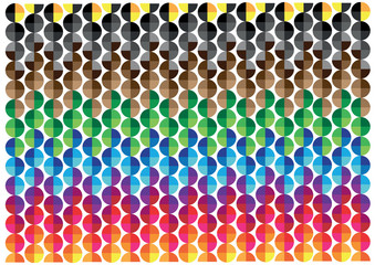 Abstract vector background with symmetrical rainbow shapes