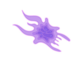 Lilac plankton with a wavy edge. Vector illustration on white background.