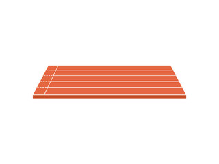 Court with treadmills. Vector illustration on white background.