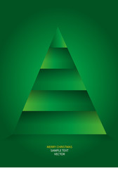 simple vector graphic green paper tree