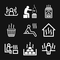 Sauna icon vector sign symbol for design