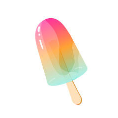 Popsicle ice cream isolated on white background. Vector illustration.
