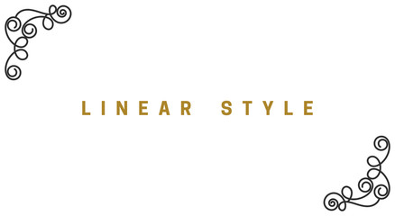 Decorative corner elements. Vintage, vector design elements, invitations, frames, menus, labels and websites. Graphics, vector. In a linear, antique style. On a white background.