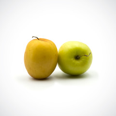 Fresh jujube green orange isolated on the white background