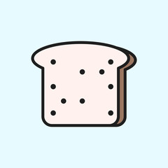 Bread icon. New trendy art style bread vector illustration. New trend vector.