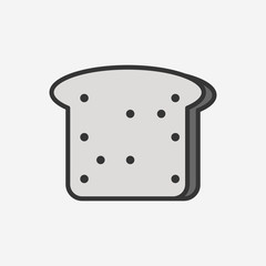 Bread icon. New trendy art style bread vector illustration. New trend vector.