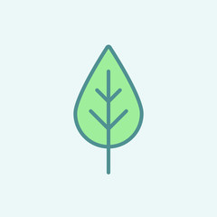 Leaf icon vector. New trendy style leaf icon vector illustration. New trend. Illustration.