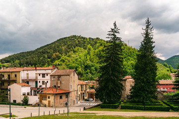 The historic center and market of the Catalan Spanish city