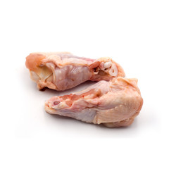 Fresh chicken wings  Isolated on the white background