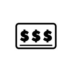 Dollars on Slot Machine Vector Icon