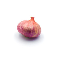 Fresh onion red isolated on the white background.