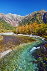 Autumn colors in Kamikochi , Japan