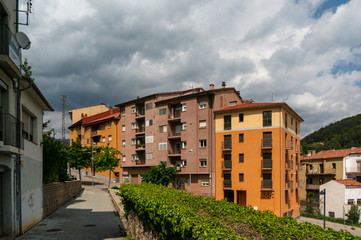 The historic center and market of the Catalan Spanish city