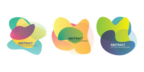 Abstract blur fluid organic color gradient shapes