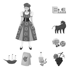 Vector design of  and traditional sign. Collection of  and historic stock vector illustration.