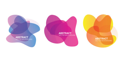 Abstract blur fluid organic color gradient shapes