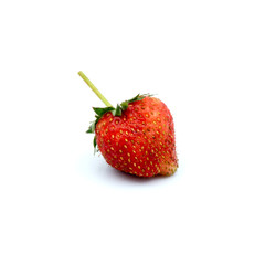 Organic strawberries Fresh  Isolated on the white background.