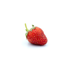 Organic strawberries Fresh  Isolated on the white background.