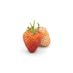 Non-toxic Fresh strawberries Isolated on the white background.