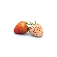 Non-toxic Fresh strawberries Isolated on the white background.