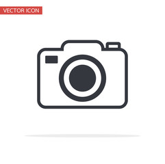 vector camera icon symbol flat style