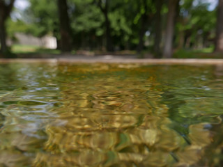 Obraz na płótnie Canvas water surface in a public park