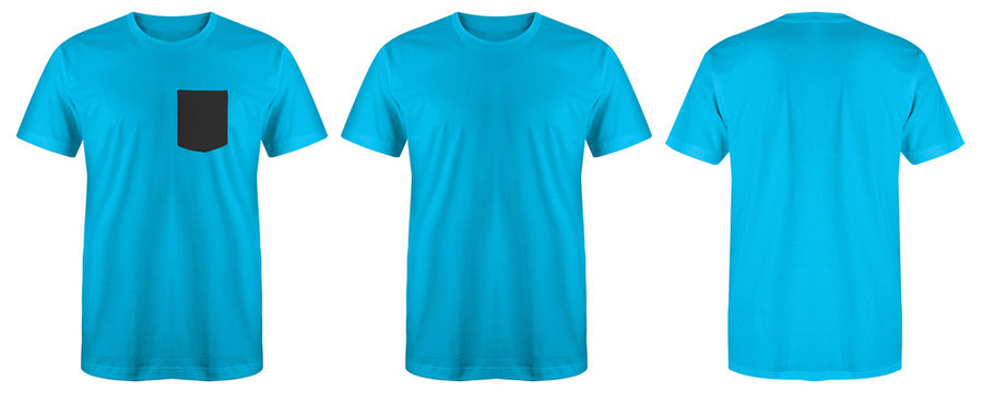 Blank Blue T Shirt Template