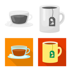 Obraz premium Vector design of healthy and floral symbol. Set of healthy and gradient stock symbol for web.