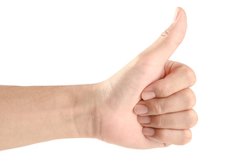 hand showing thumbs up sign