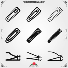 Nail clippers icon logo, illustration, vector sign symbol for design