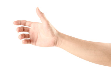hand holding something like a bottle or can