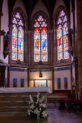 Carentec. Intérieur de l'église Saint-Carentec Finistère. Bretagne