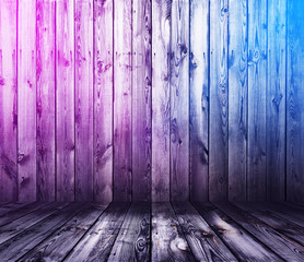 interior with neon lights