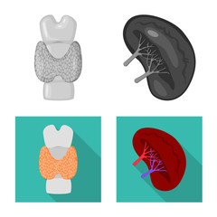 Isolated object of biology and scientific symbol. Collection of biology and laboratory vector icon for stock.