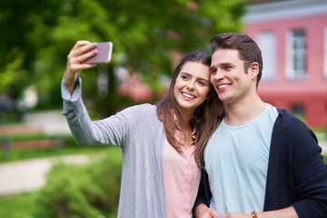 Couple of tourists taking pictures