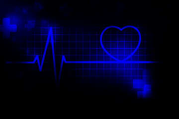 health abstract background, the graph and signal on blue abstract background