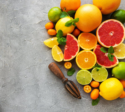 citrus fresh fruits © Olena Rudo