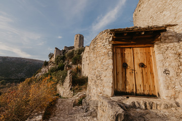 Citadel Pocitelj, castle in Bosnia and Herzegovina In the valley of the river Neretva. This fortress was built by King Tvrtko I of Bosnia in 1383.
