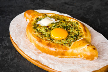 Delicious restaurant dish of national Georgian cuisine