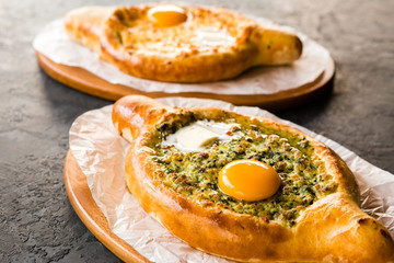 Delicious restaurant dish of national Georgian cuisine