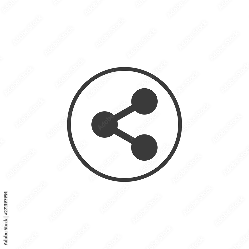 Poster Share icon vector. sharing symbol for web site Computer and mobile vector.