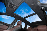 Panoramic double sunroof in a passenger car