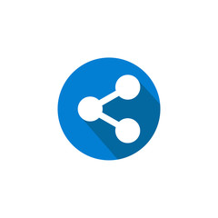 Share icon vector. sharing symbol for web site Computer and mobile vector.