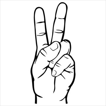 1,000+ Drawing Of Peace Sign Black And White Stock Photos, Pictures &  Royalty-Free Images - iStock