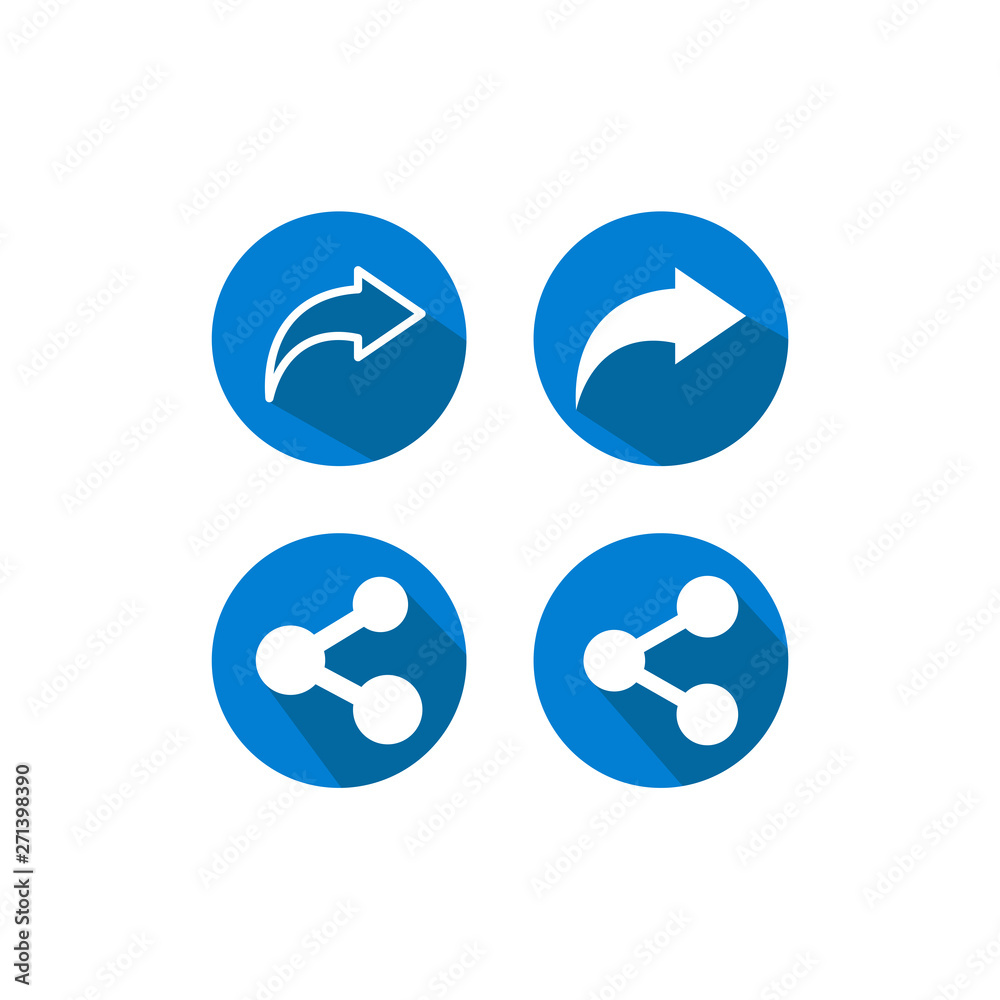 Poster Share set icon vector. sharing pack symbol for web site Computer and mobile vector.