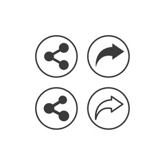 Fototapeta premium Share set icon vector. sharing pack symbol for web site Computer and mobile vector.